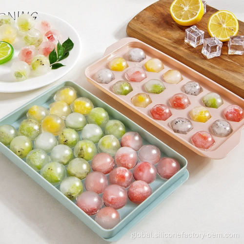 Large Ice Cube Tray with Lid Silicone Ice Cube Tray Flexible Ice Cube Tray Manufactory